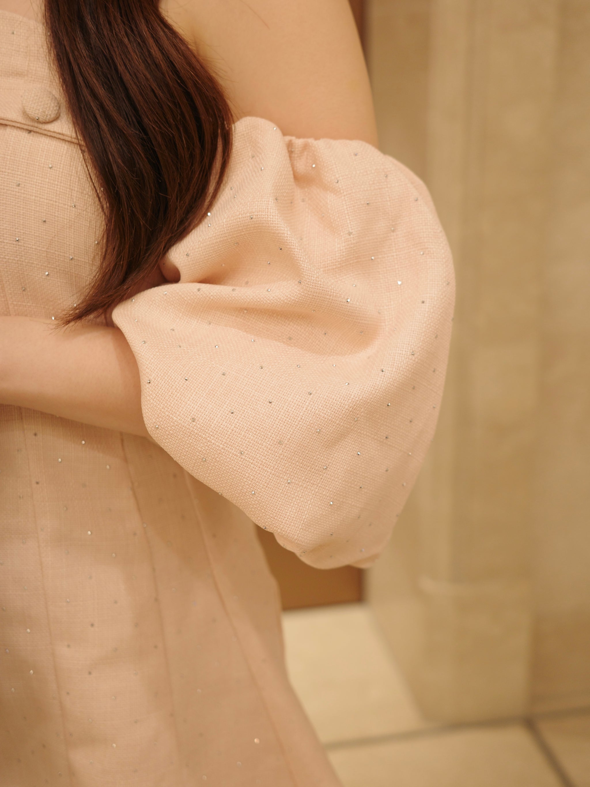 ‪‪❤︎‬Ciel‪‪❤︎‬ラインストーンオフショルフレアワンピース ラインストーンオフショルフレアワンピース – Ciel