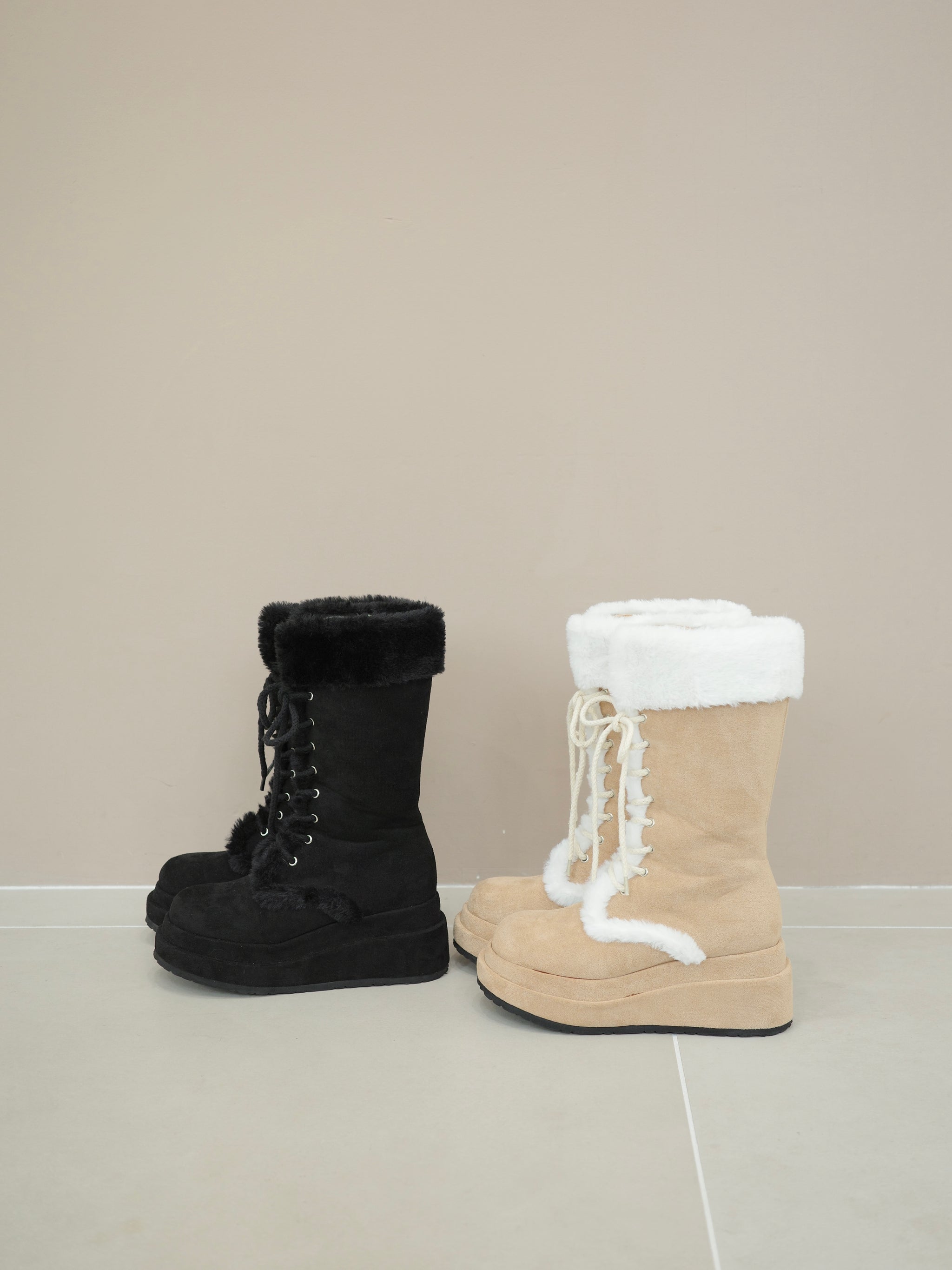 レースアップムートンブーツ – Ciel