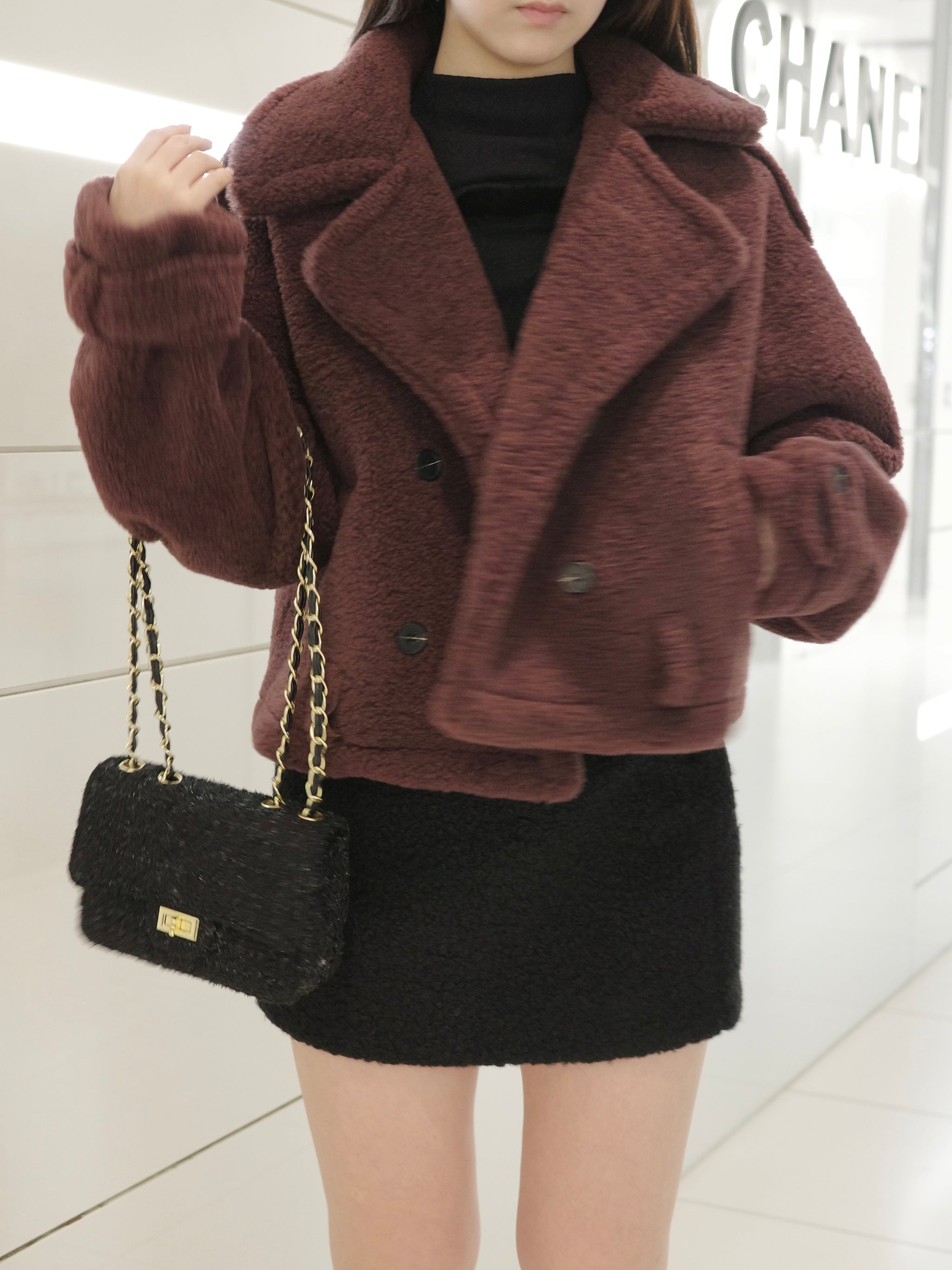 ダブルボタンボアコート – Ciel